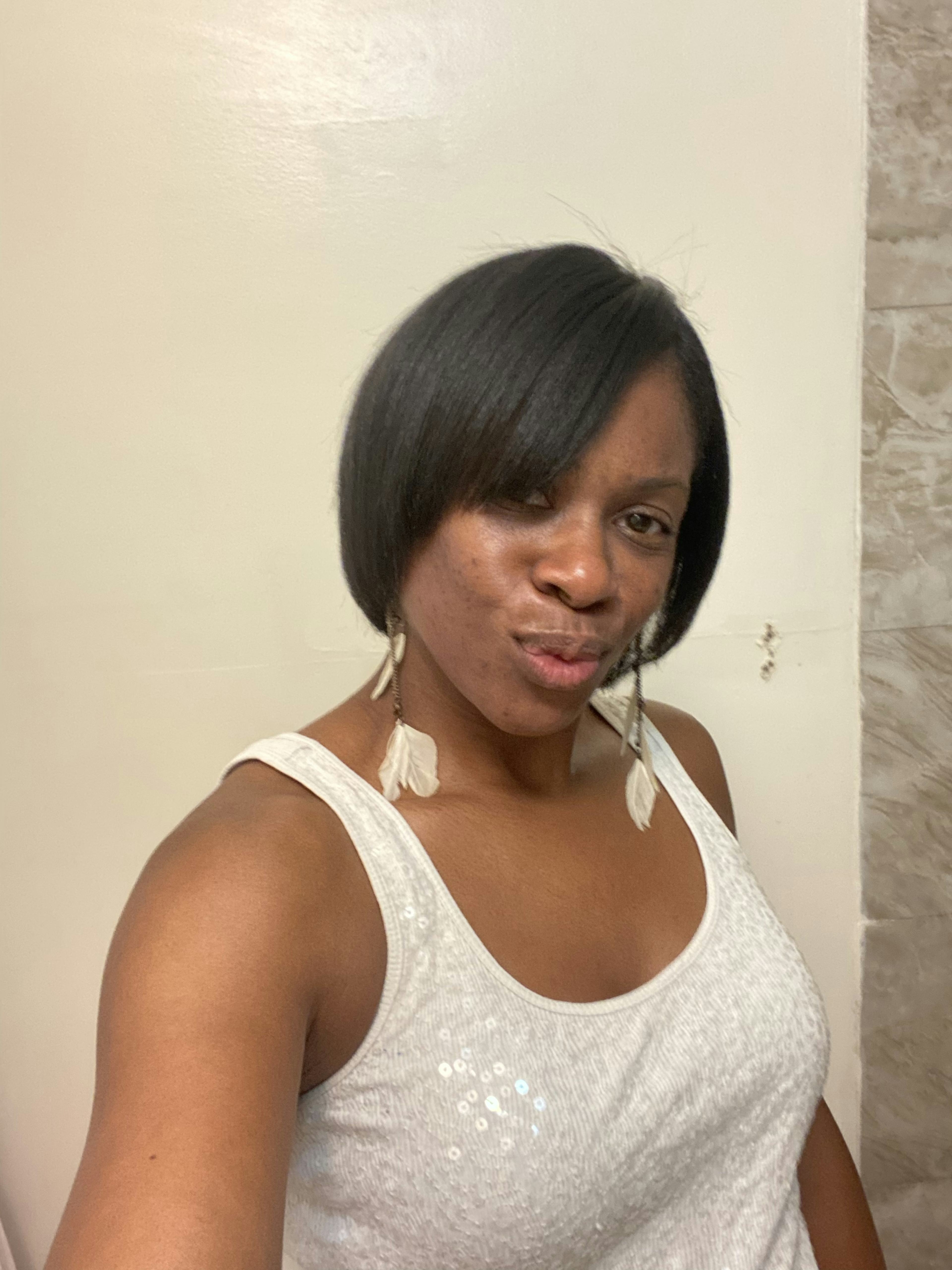 Decided to silk press it. But next week back to my protective style! 