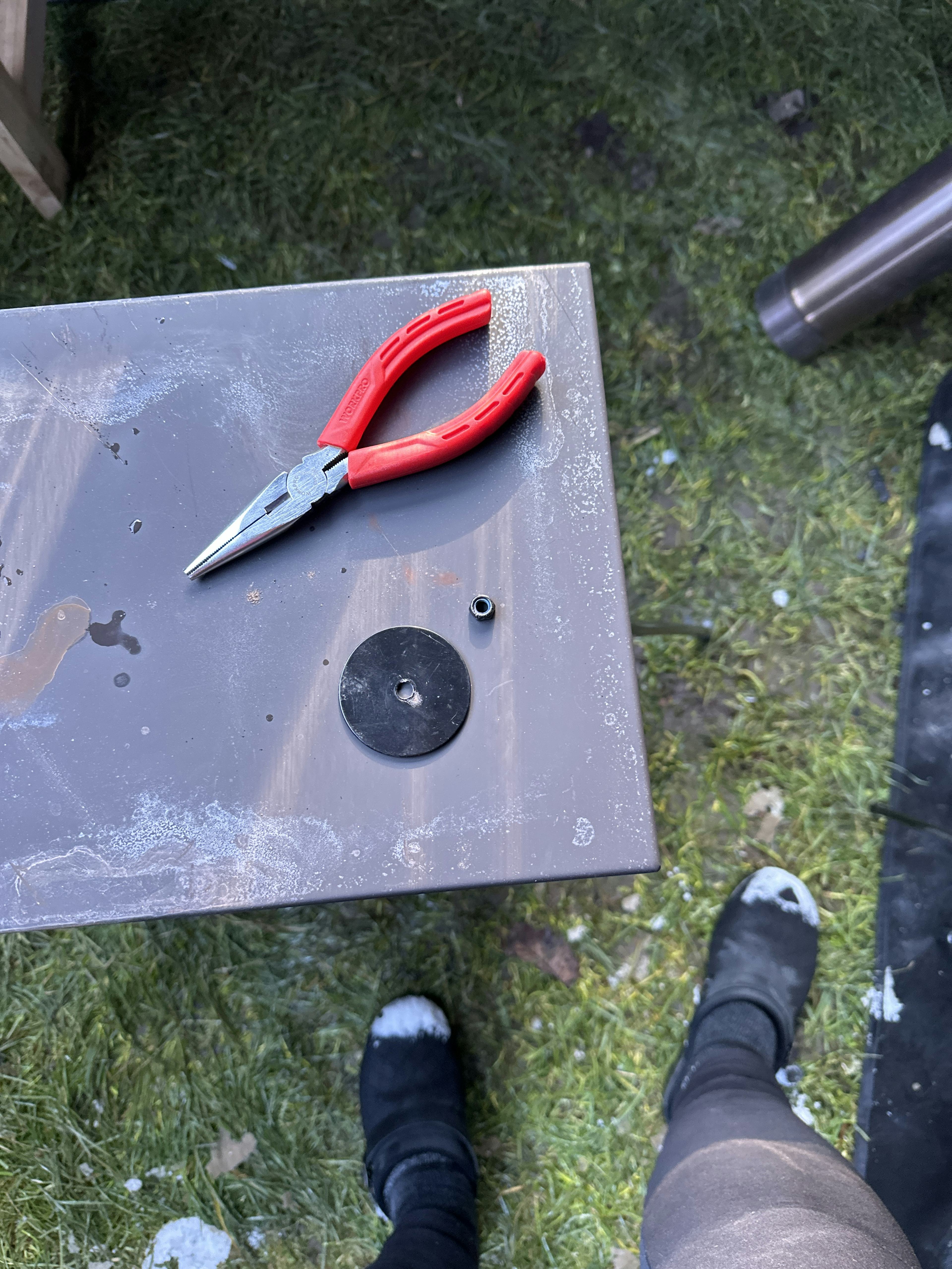 Only needed a pair of long nose pliers